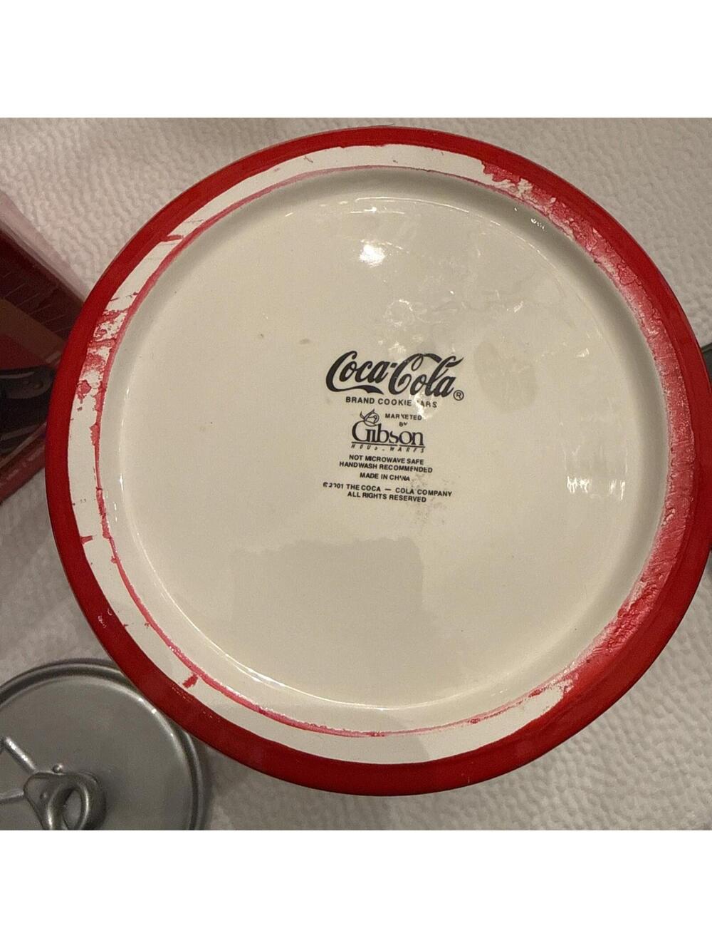 Vintage 2001 Coca Cola Cookie Jar / Coke Soda Can Gibson Collectible NEW in Box - Picture 5 of 9
